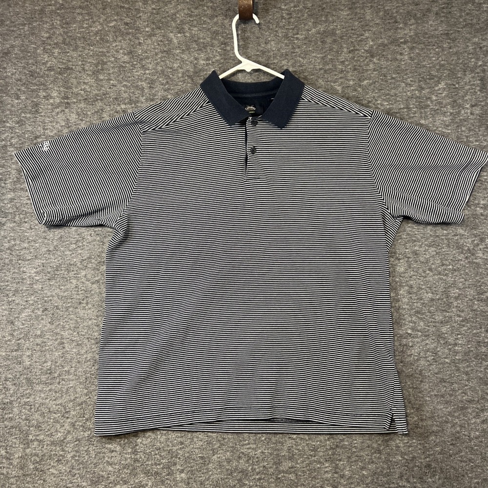 Callaway Golf X Series Men's XXL Black Striped Short Sleeve Polo